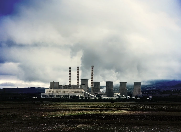 industrial power plant skyline